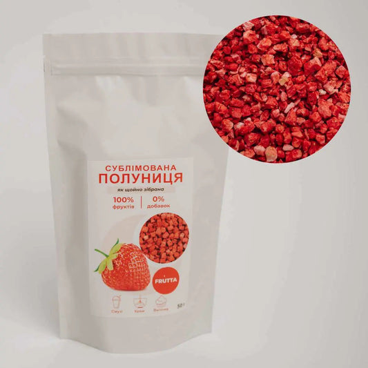 Truskawka liofilizowana — kruszonka