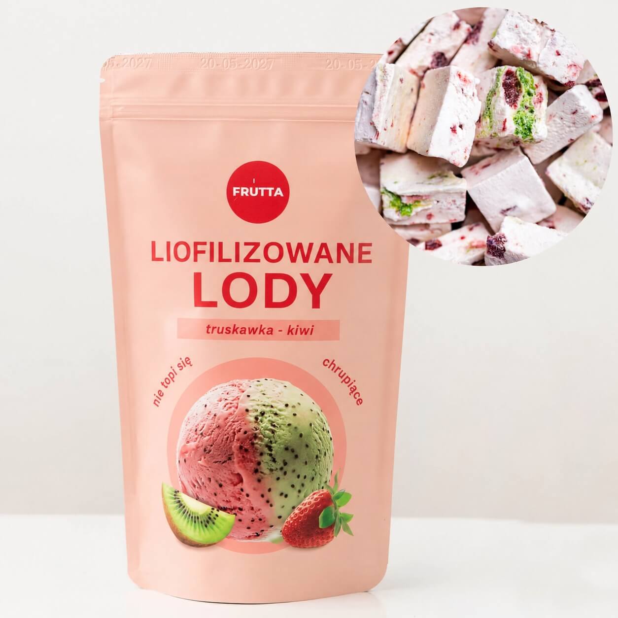 Liofilizowane lody Truskawka-Kiwi