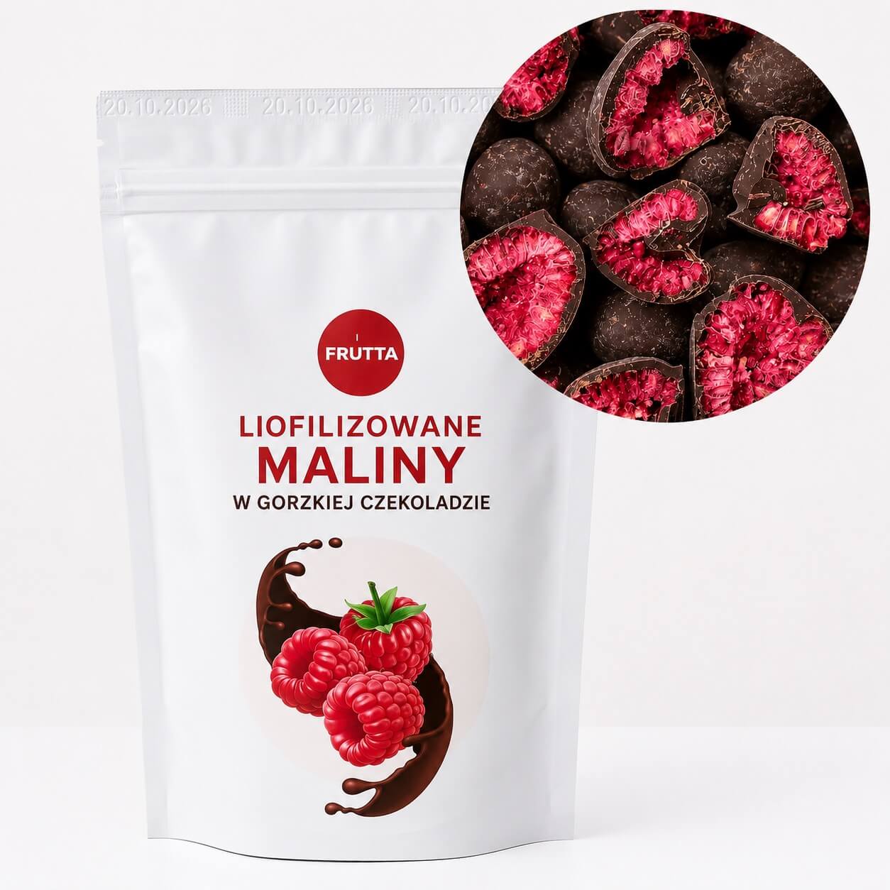 Malina w gorzkiej czekoladzie