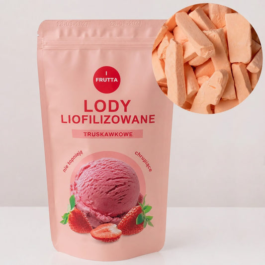 Liofilizowane lody truskawkowe
