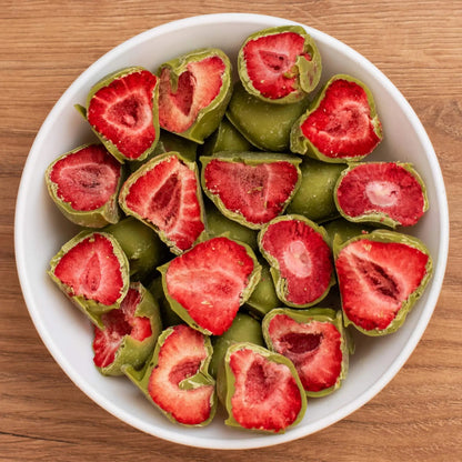 Truskawka w czekoladzie matcha
