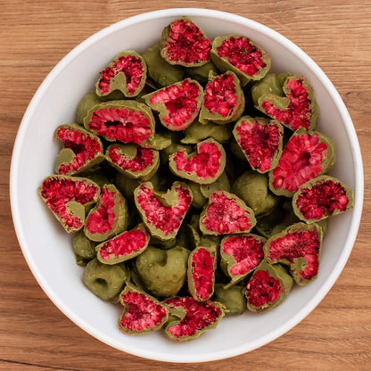 Malina w czekoladzie pistacjowej