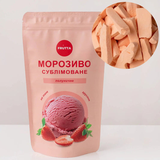 Liofilizowane lody truskawkowe