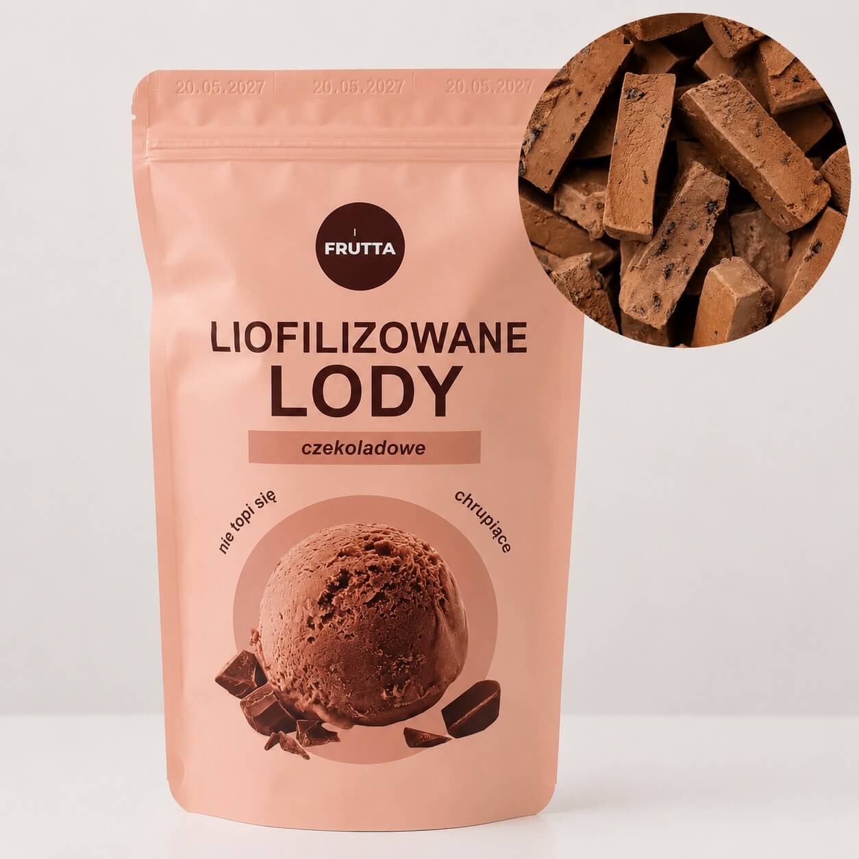 Liofilizowane lody czekoladowe
