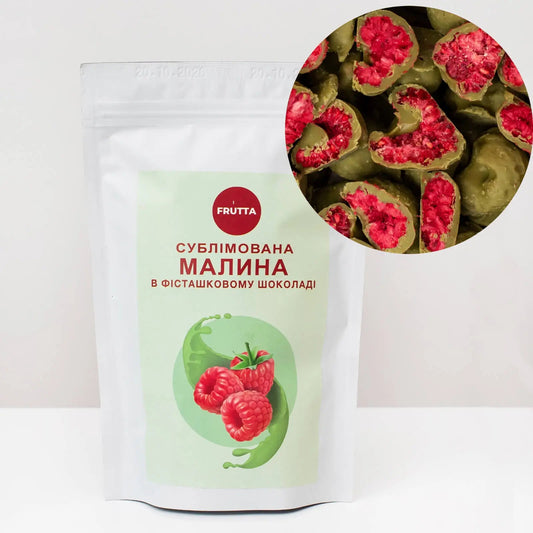 Malina w czekoladzie pistacjowej