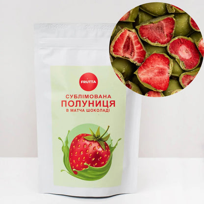 Truskawka w czekoladzie matcha
